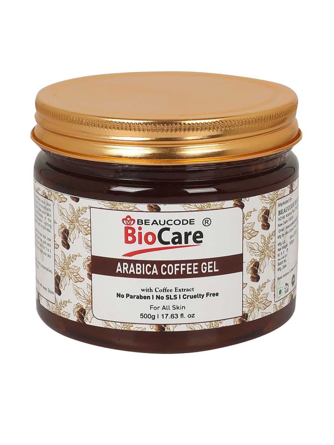 beaucode biocare arabica coffee face & body gel with vitamin a & c 500 g