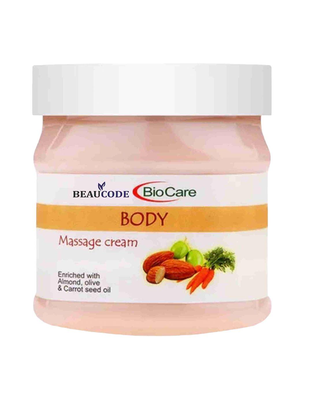 beaucode biocare body massage cream with almond & olive - 250 ml