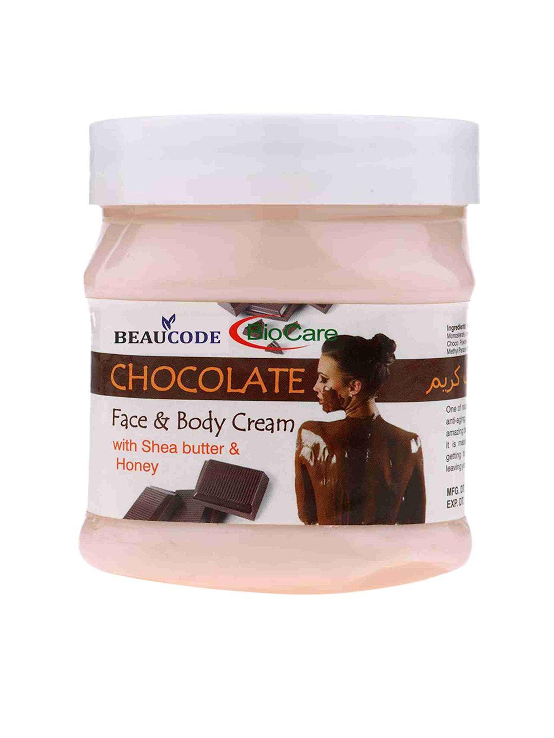 beaucode biocare chocolate face & body cream with shea butter & honey - 250 ml