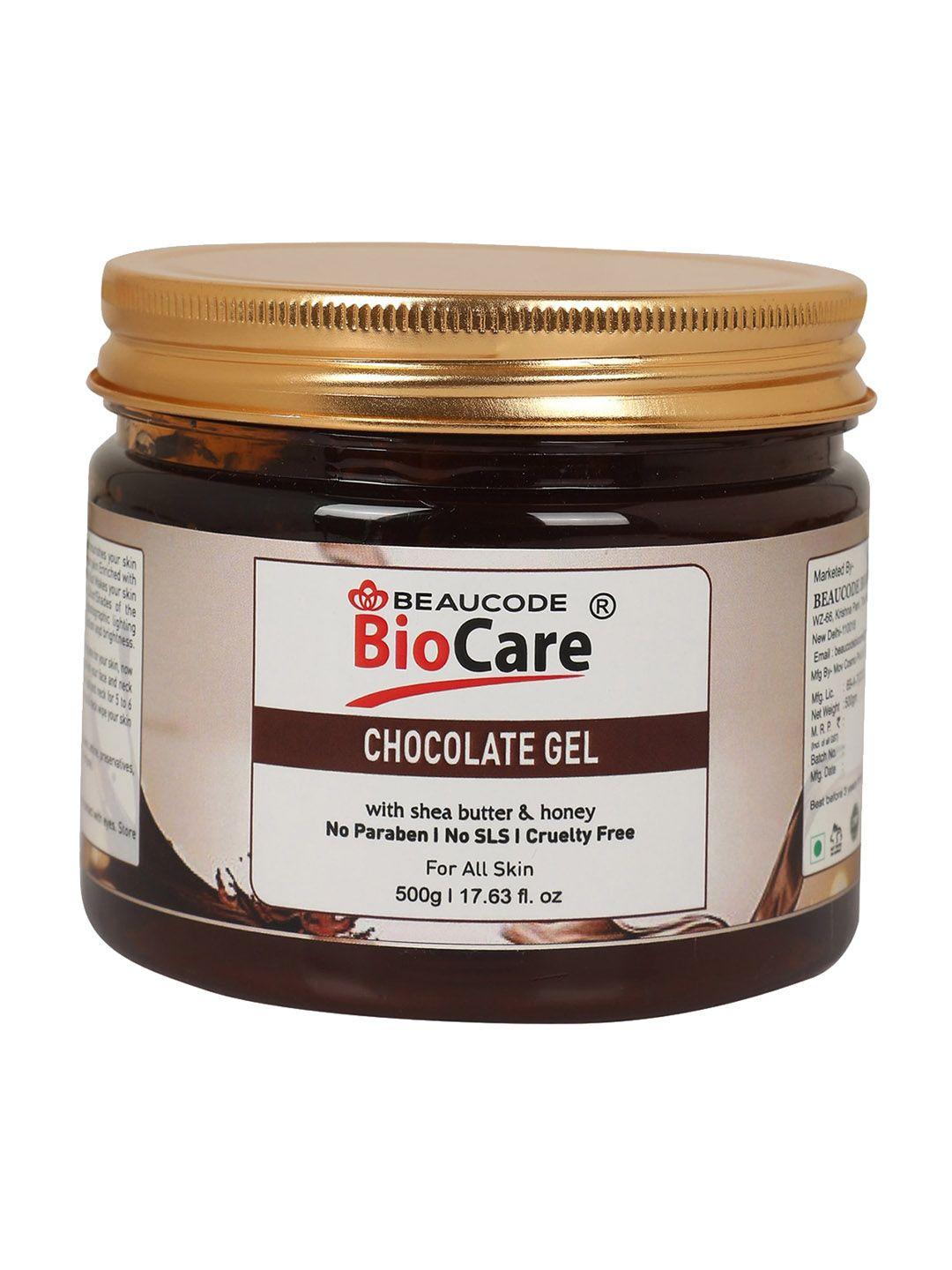 beaucode biocare chocolate face & body gel with shea butter & honey - 500g