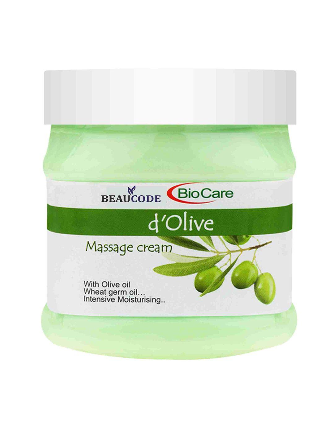 beaucode biocare d'olive massage cream with olive oil & wheat germ oil - 250ml