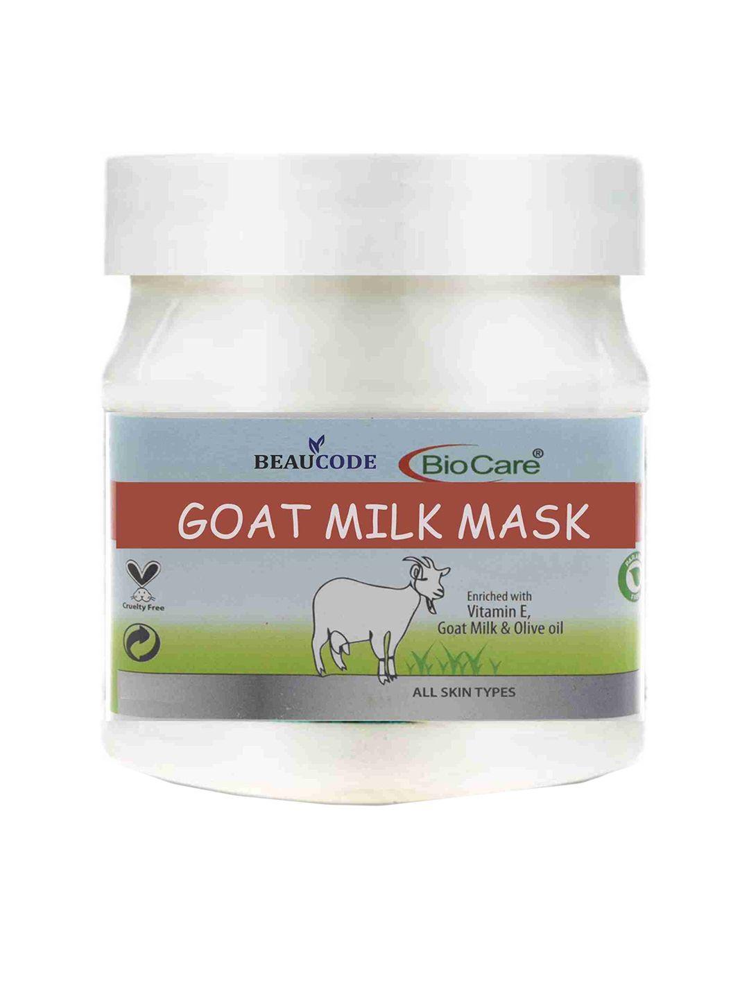 beaucode biocare goat milk face mask with vitamin e & olive oil - 250ml
