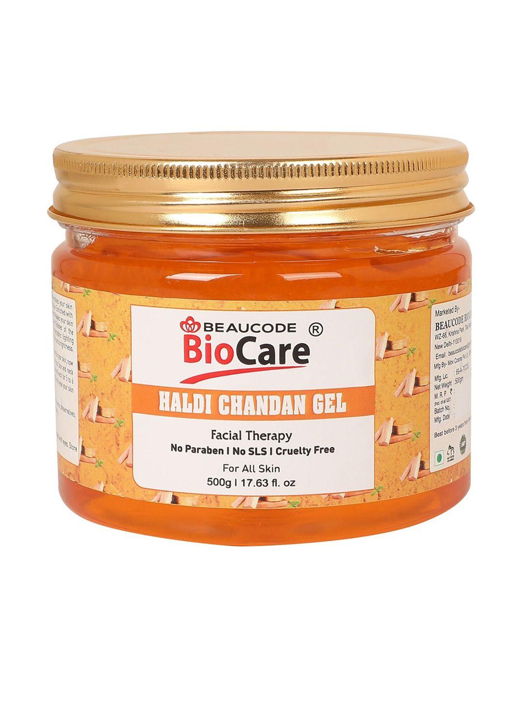 beaucode biocare haldi chandan face & body gel with vitamin a & c 500 g