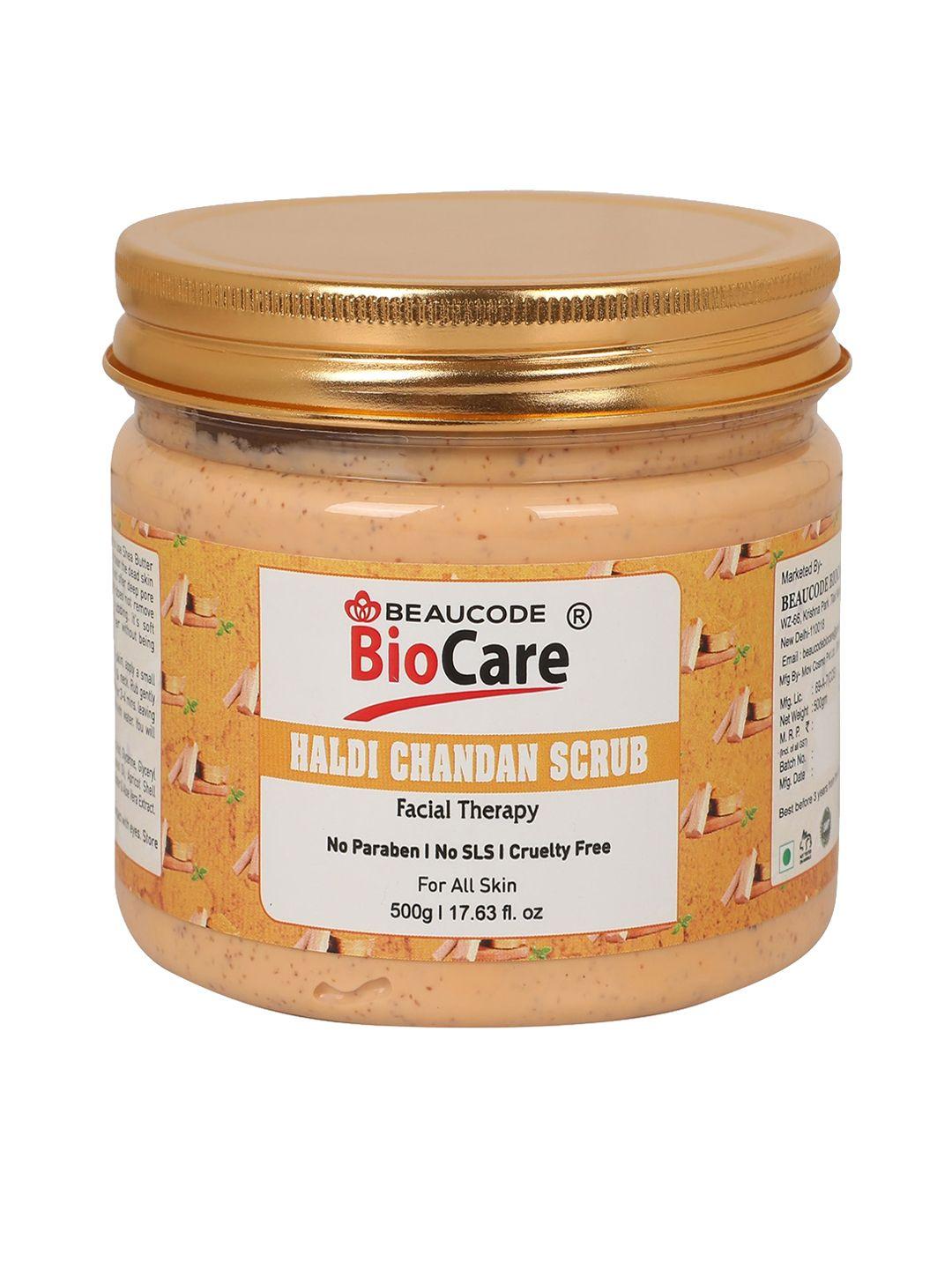 beaucode biocare haldi chandan facial therapy face scrub - 500 g