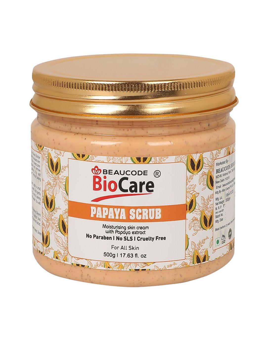 beaucode biocare moisturizing paraben-free papaya face scrub - 500 g