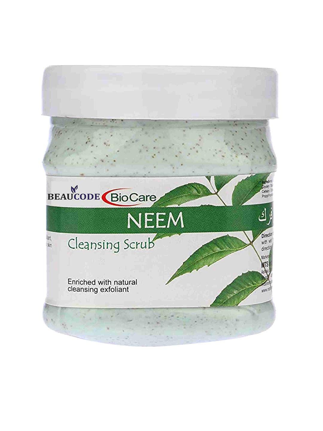 beaucode biocare neem cleansing face scrub with natural cleansing exfoliant - 250ml