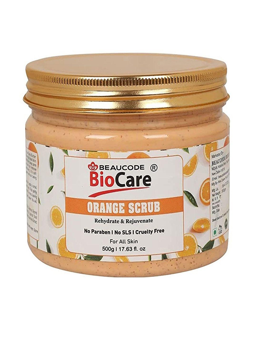 beaucode biocare orange face scrub for rehydrate & rejuvenate - 500 g