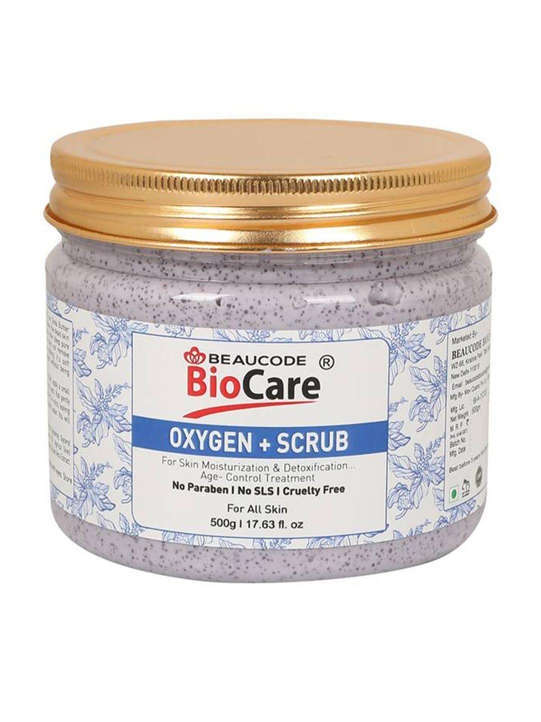 beaucode biocare oxygen+ face scrub for skin moisturization & detoxification - 500 g