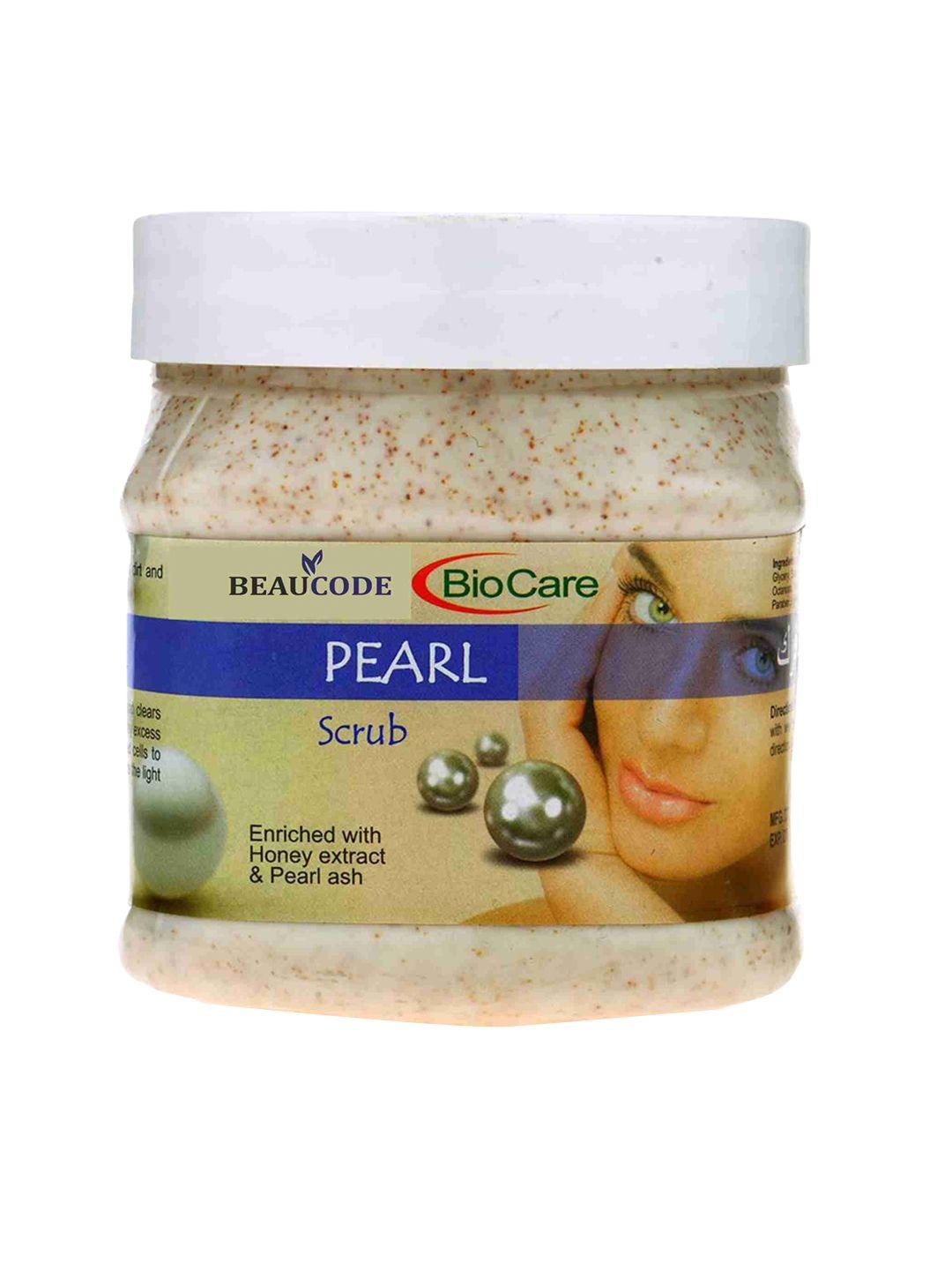 beaucode biocare pearl face scrub with honey extract & pearl ash - 250ml