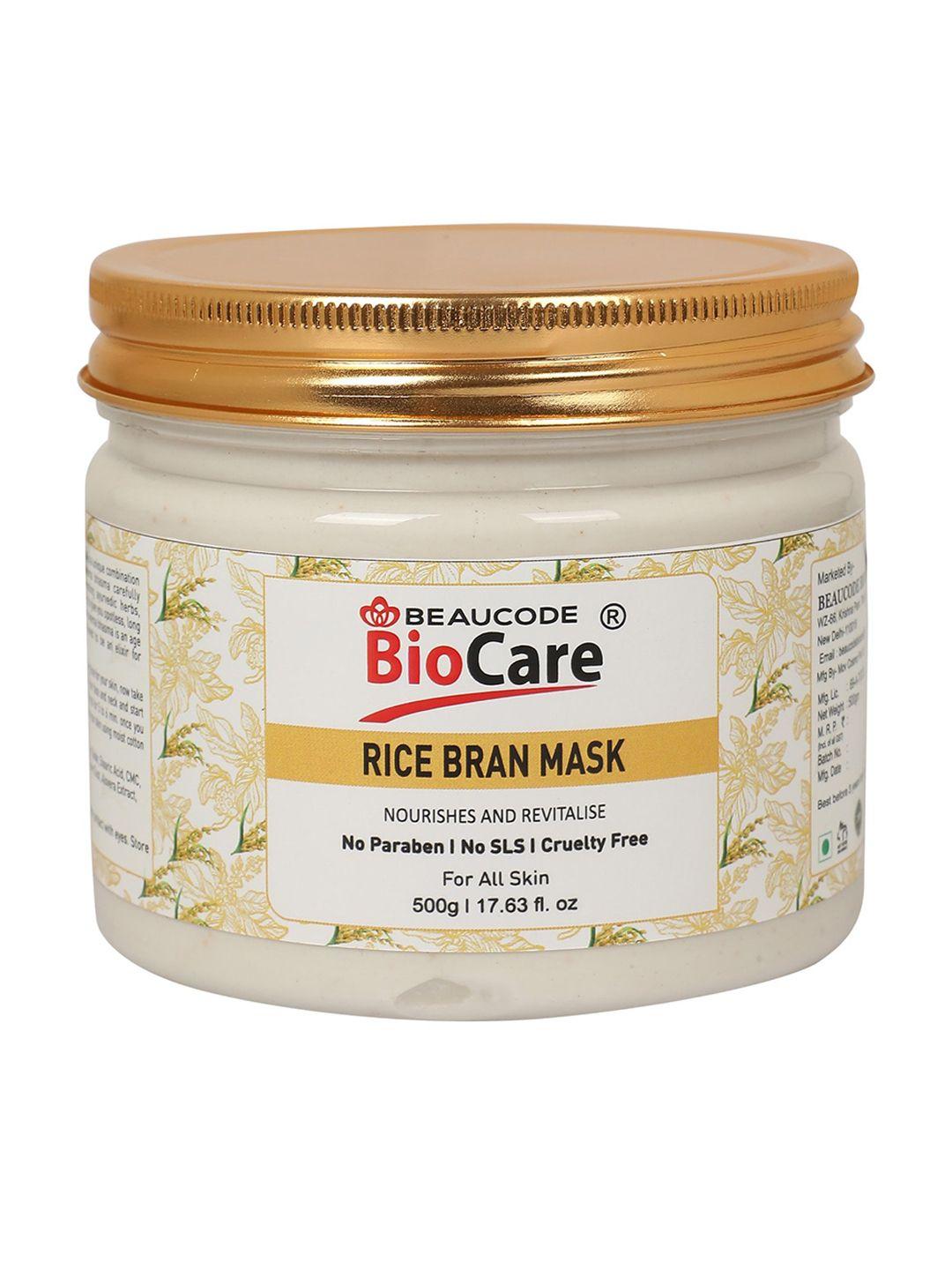 beaucode biocare rice bran face & body mask for nourish & revitalize - 500 g