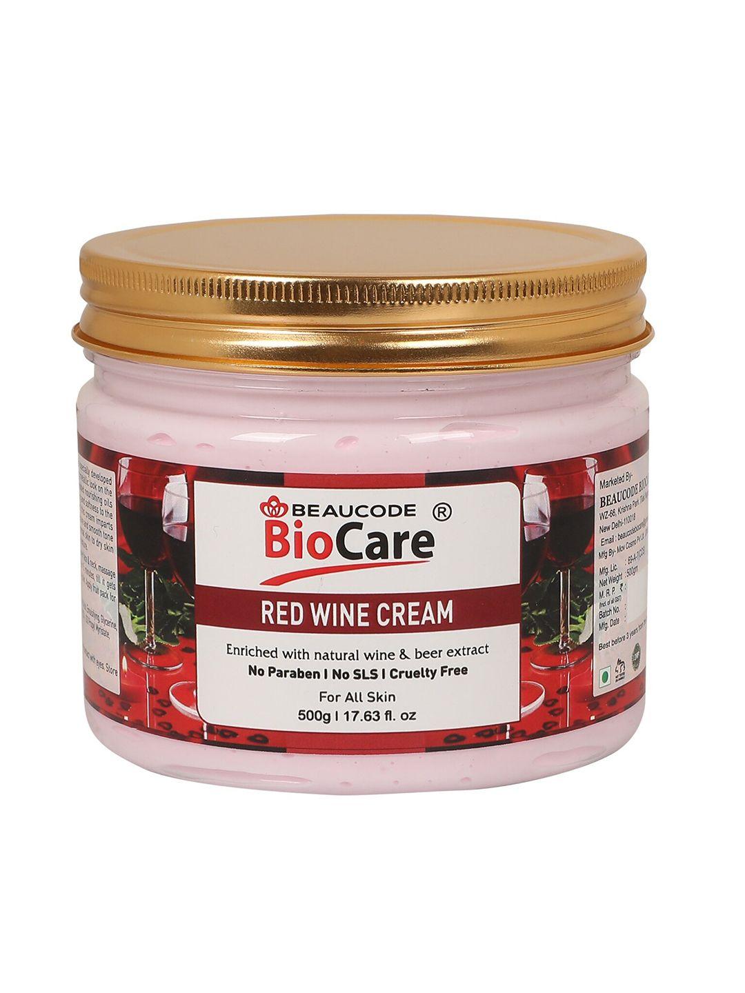 beaucode biocare skin nourishing red wine face & body cream - 500g