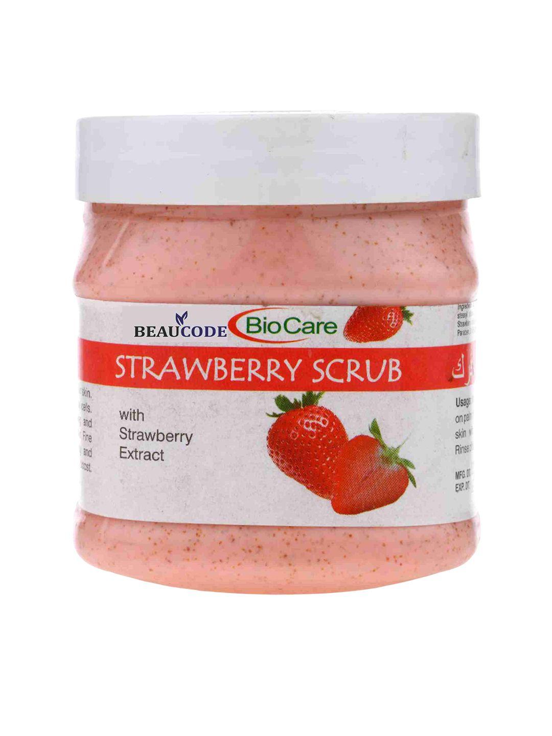 beaucode biocare strawberry face scrub for all skin types - 250ml