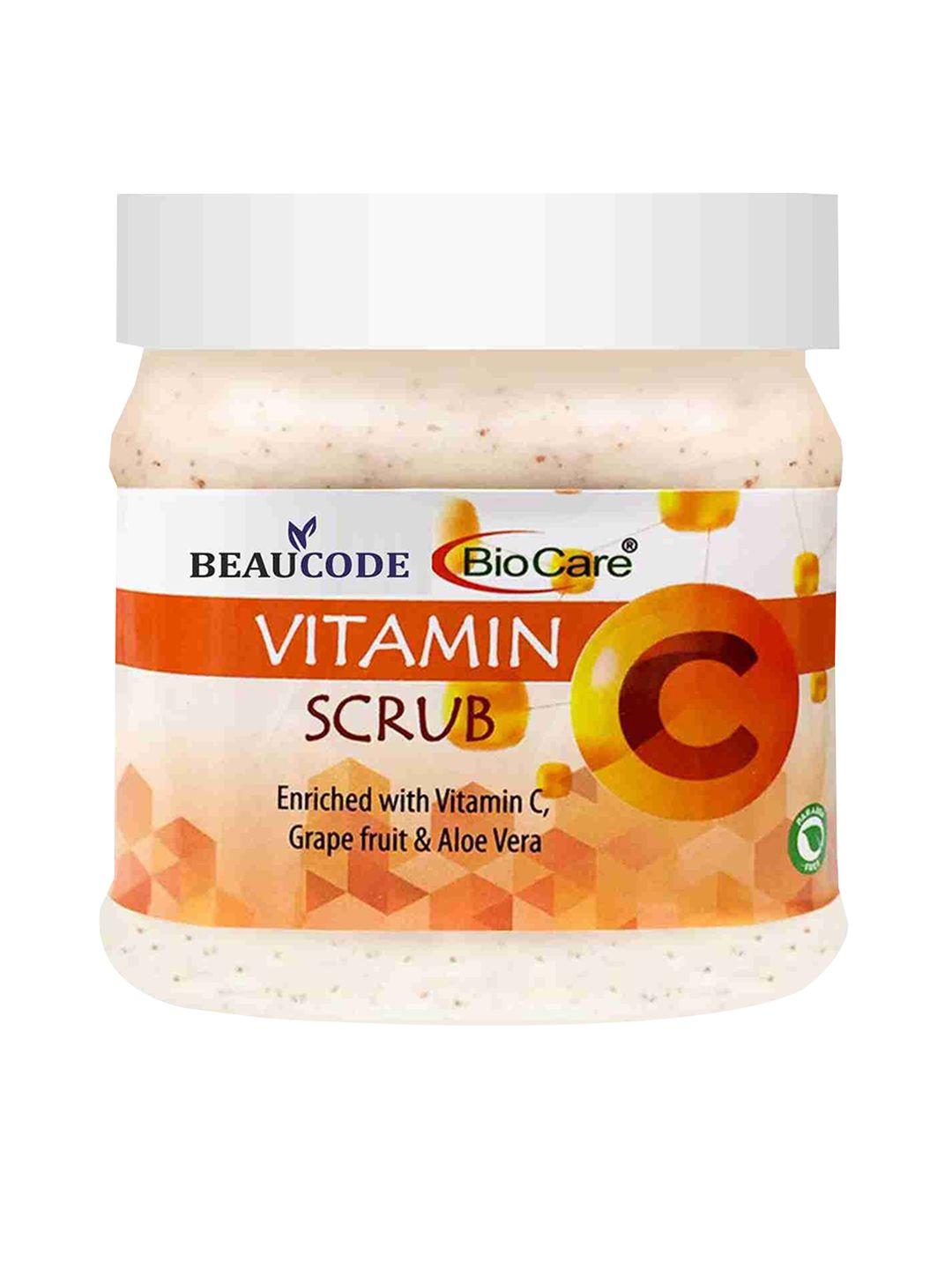 beaucode biocare vitamin c face scrub with grapefruit & aloe vera - 250ml