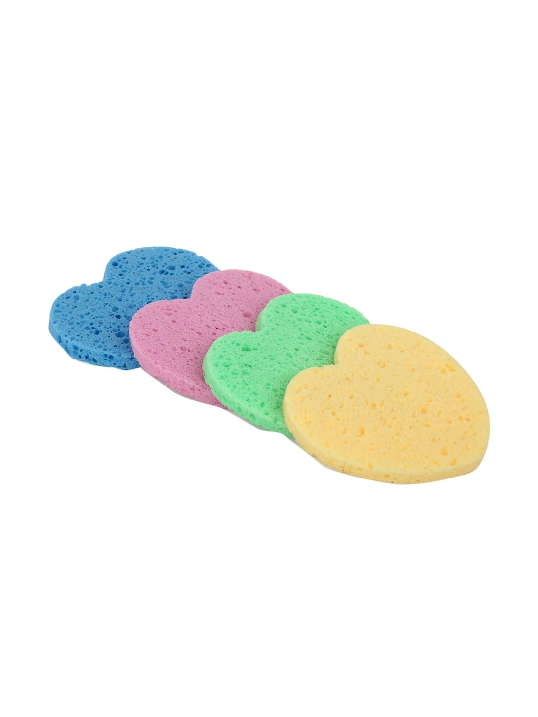 beaute secrets multicoloured pack of 4 makeup removal & deep clean facial sponge