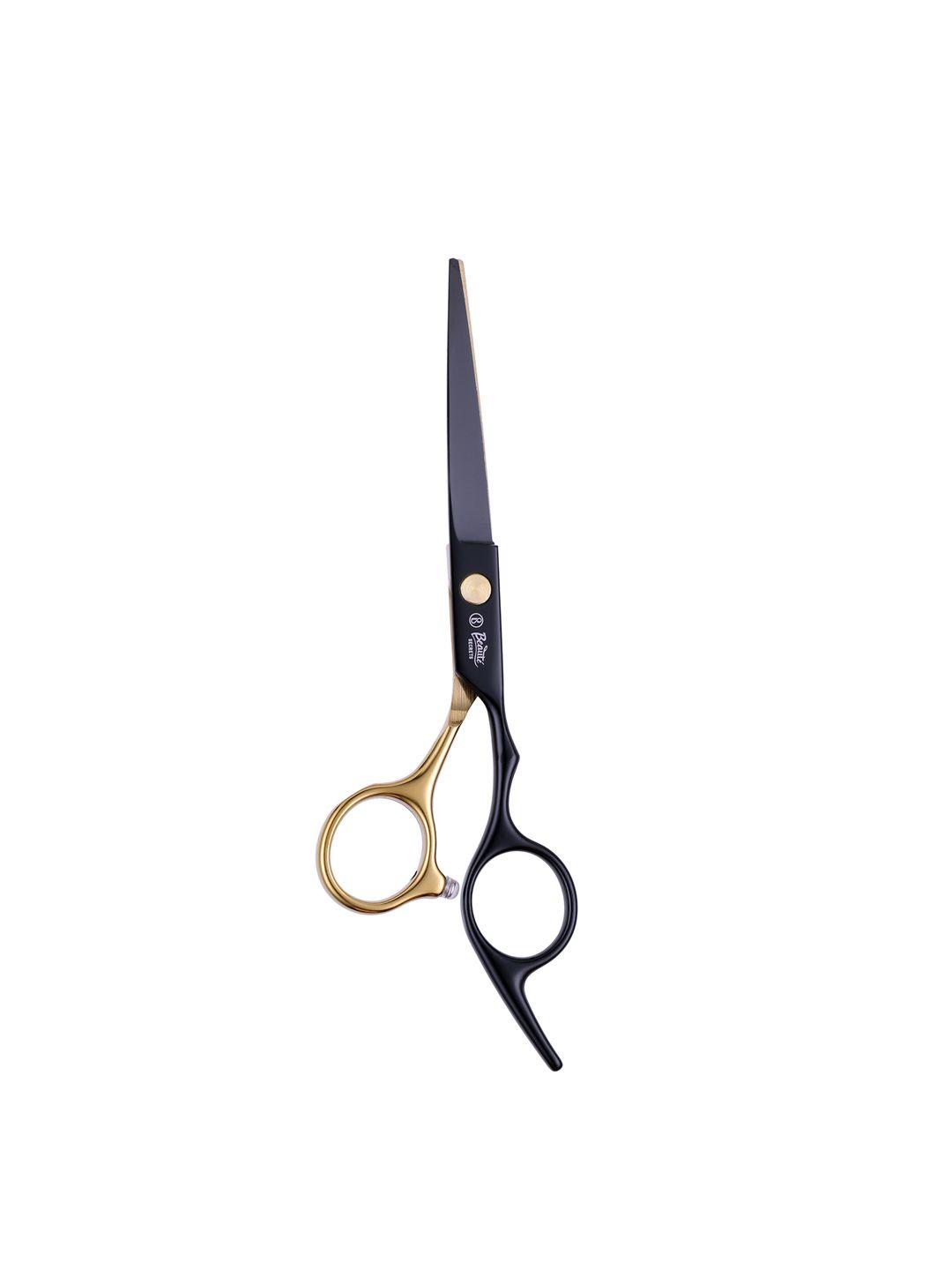beaute secrets hair scissors with extremely sharp blades - black & gold-toned
