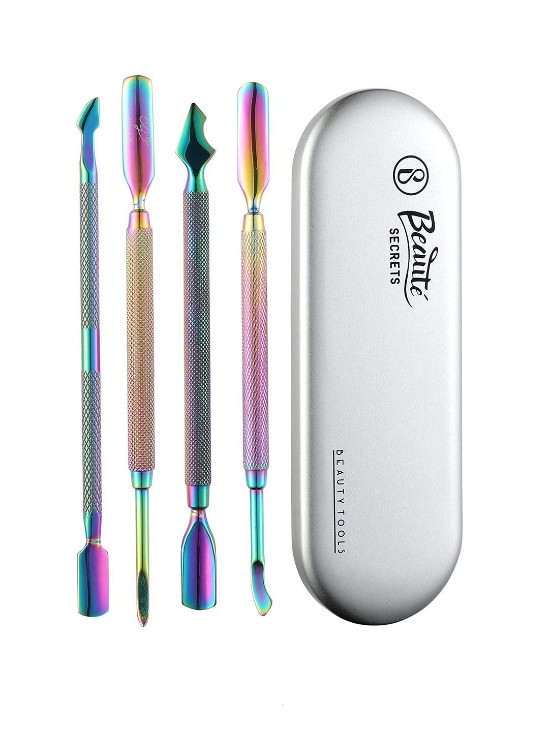 beaute secrets unisex cuticle pusher kit dual end nail gel polish removal pushers
