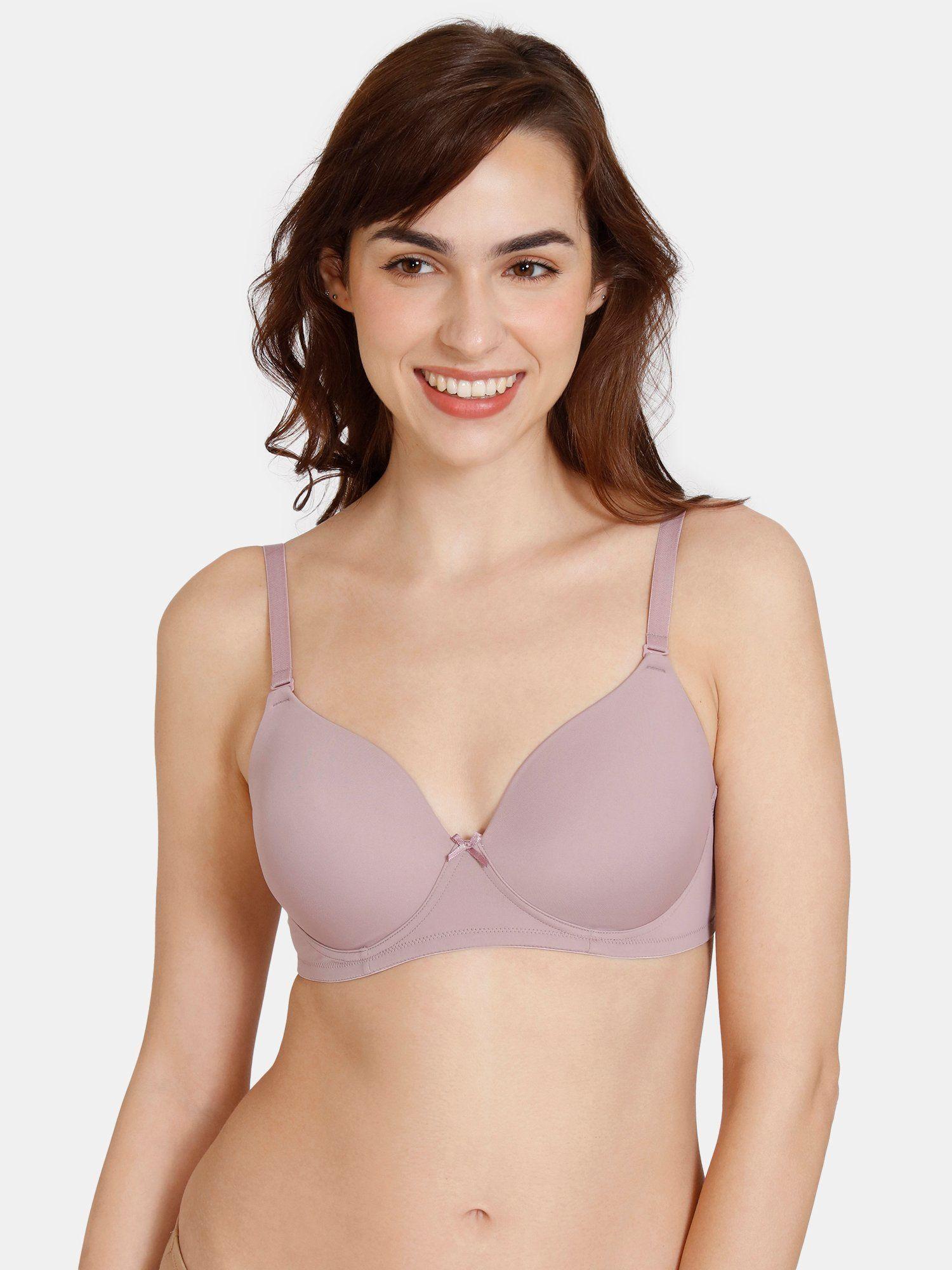 beautiful basics padded non wired 3-4th coverage backless bra - elderberry purple