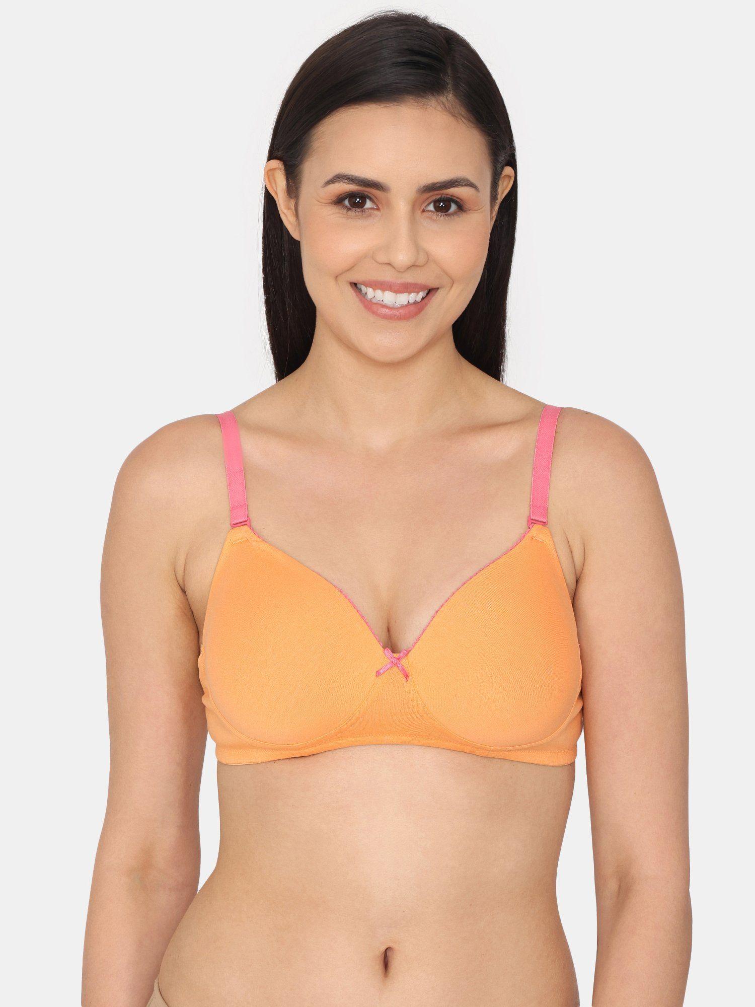 beautiful basics padded non wired 3-4th coverage backless bra - muskmelon