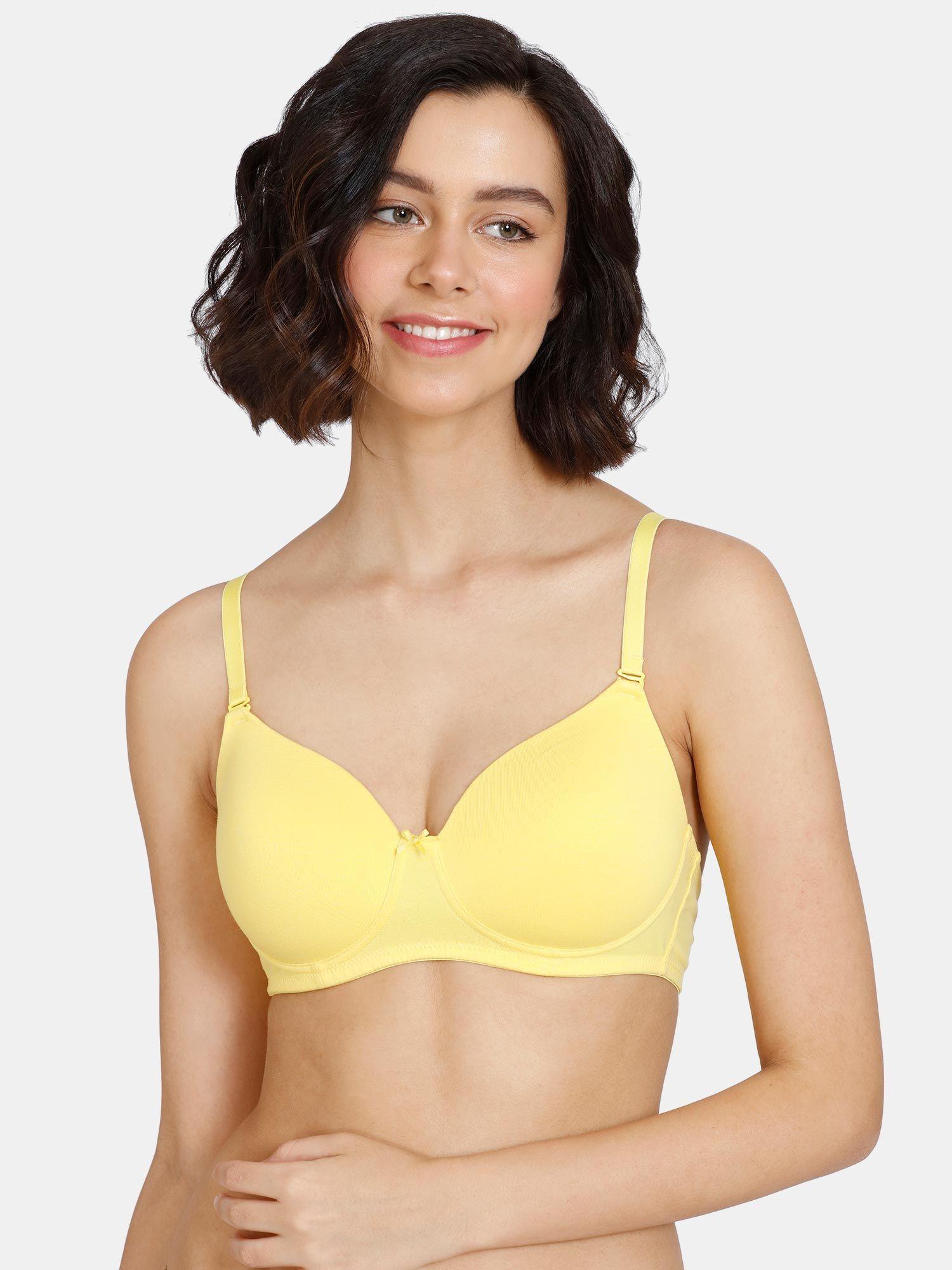 beautiful basics padded non wired 3-4th coverage t-shirt bra - aspen gold - yellow