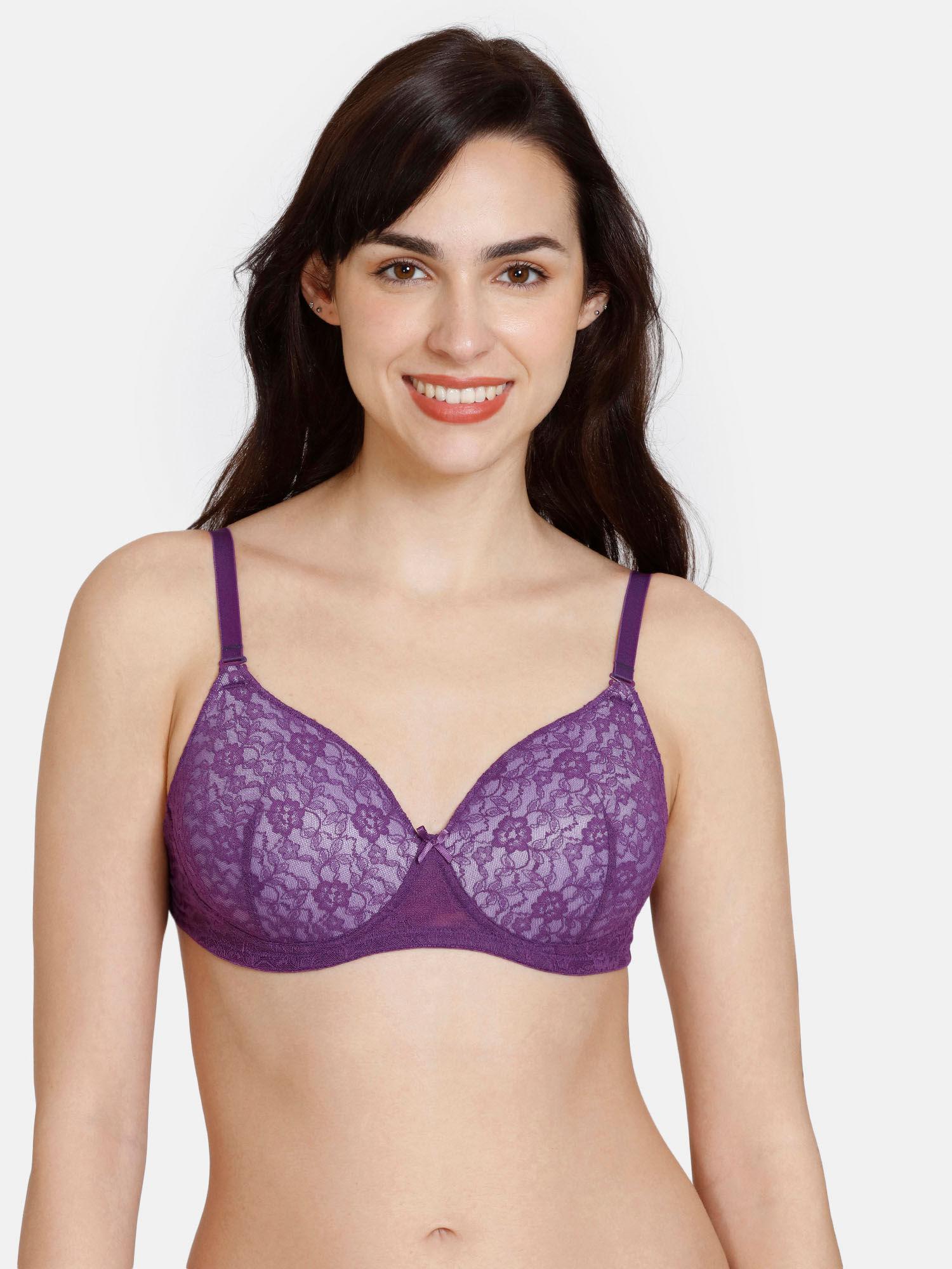 beautiful basics padded non wired 3-4th coverage t-shirt bra - imperial purple