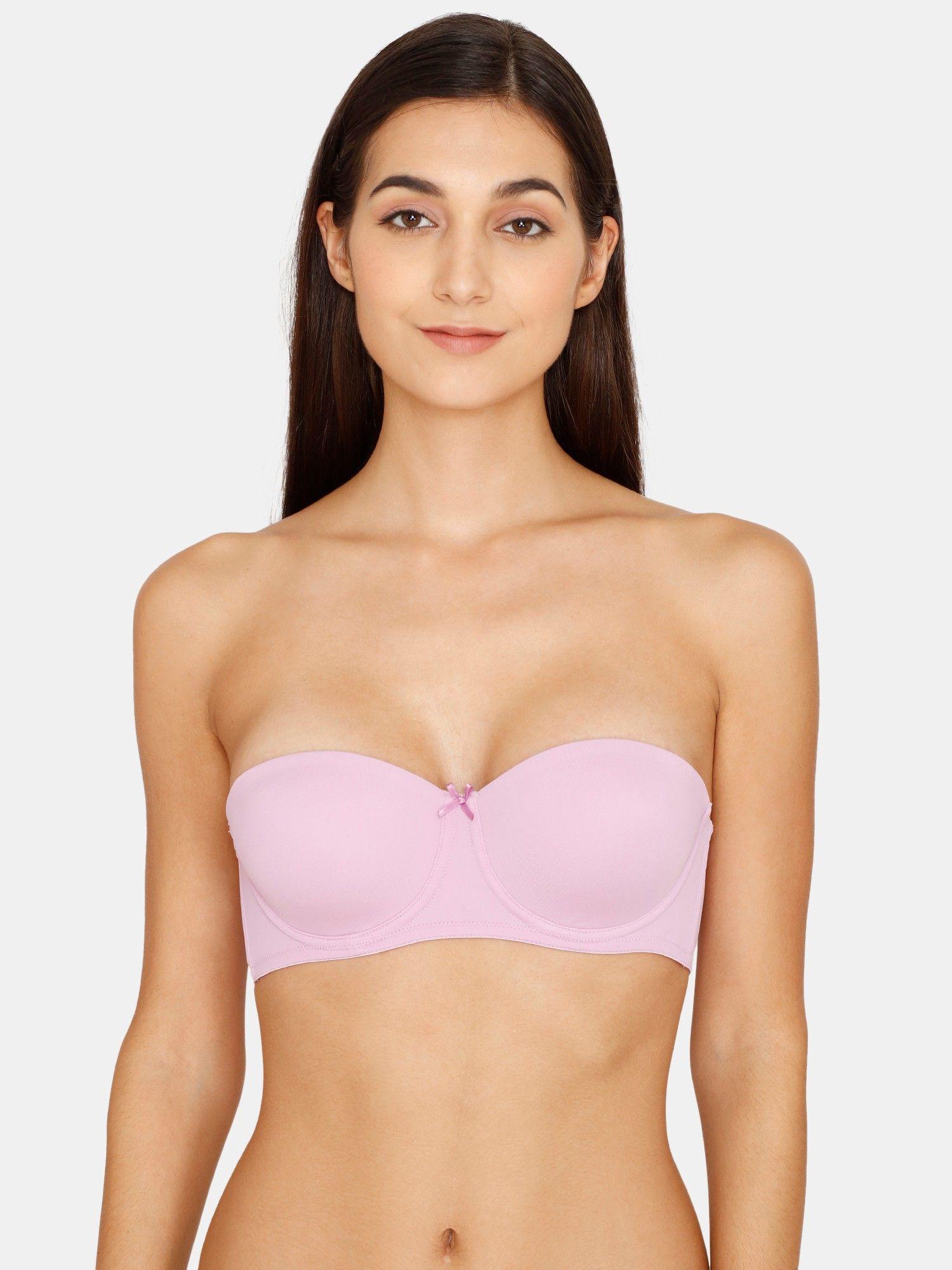 beautiful basics padded wired 3-4th coverage strapless bra - violet