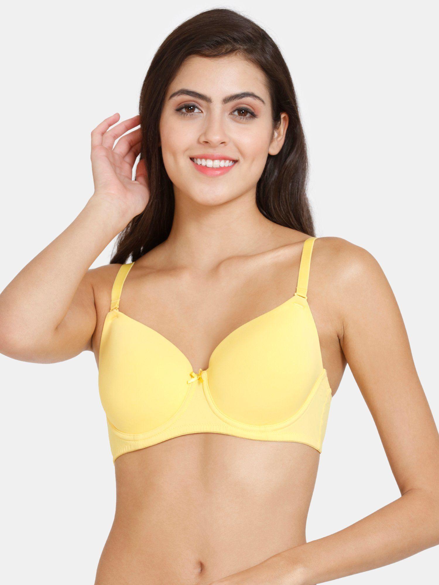 beautiful basics padded wired 3-4th coverage t-shirt bra - samoan sun yellow