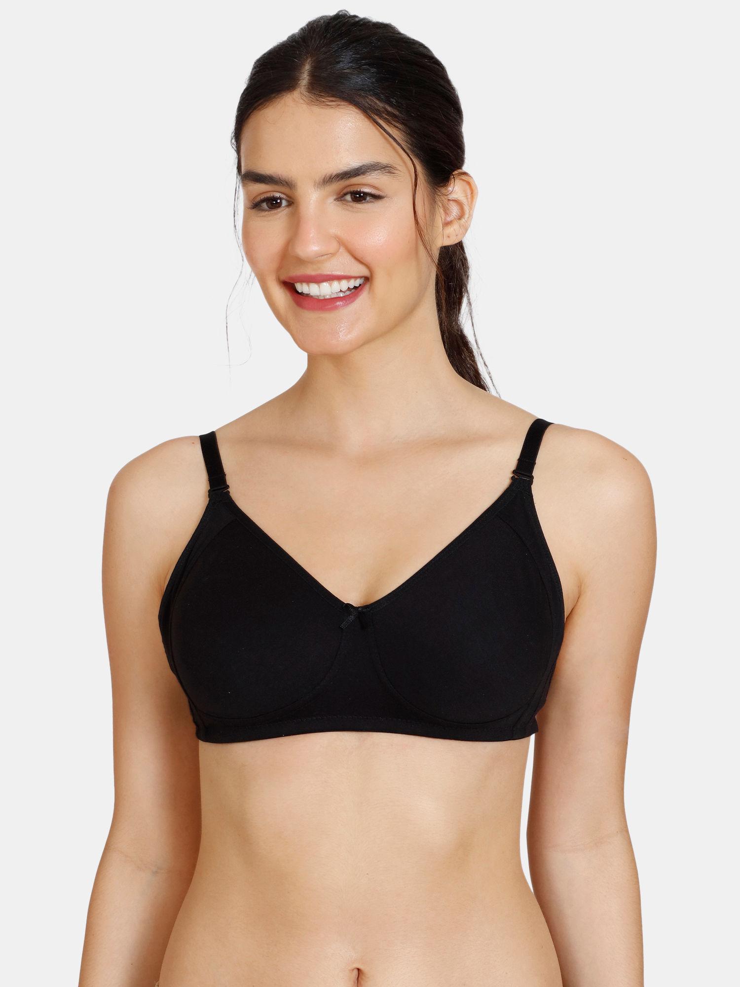 beautiful double layered non wired 3-4th coverage backless bra-anthracite