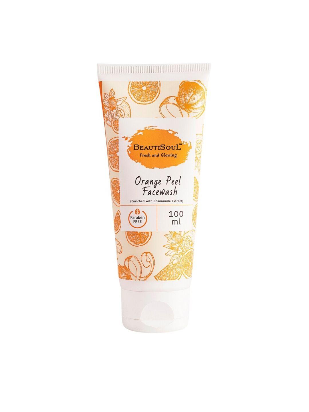 beautisoul orange peel face wash with chamomile and aloe vera 100 ml