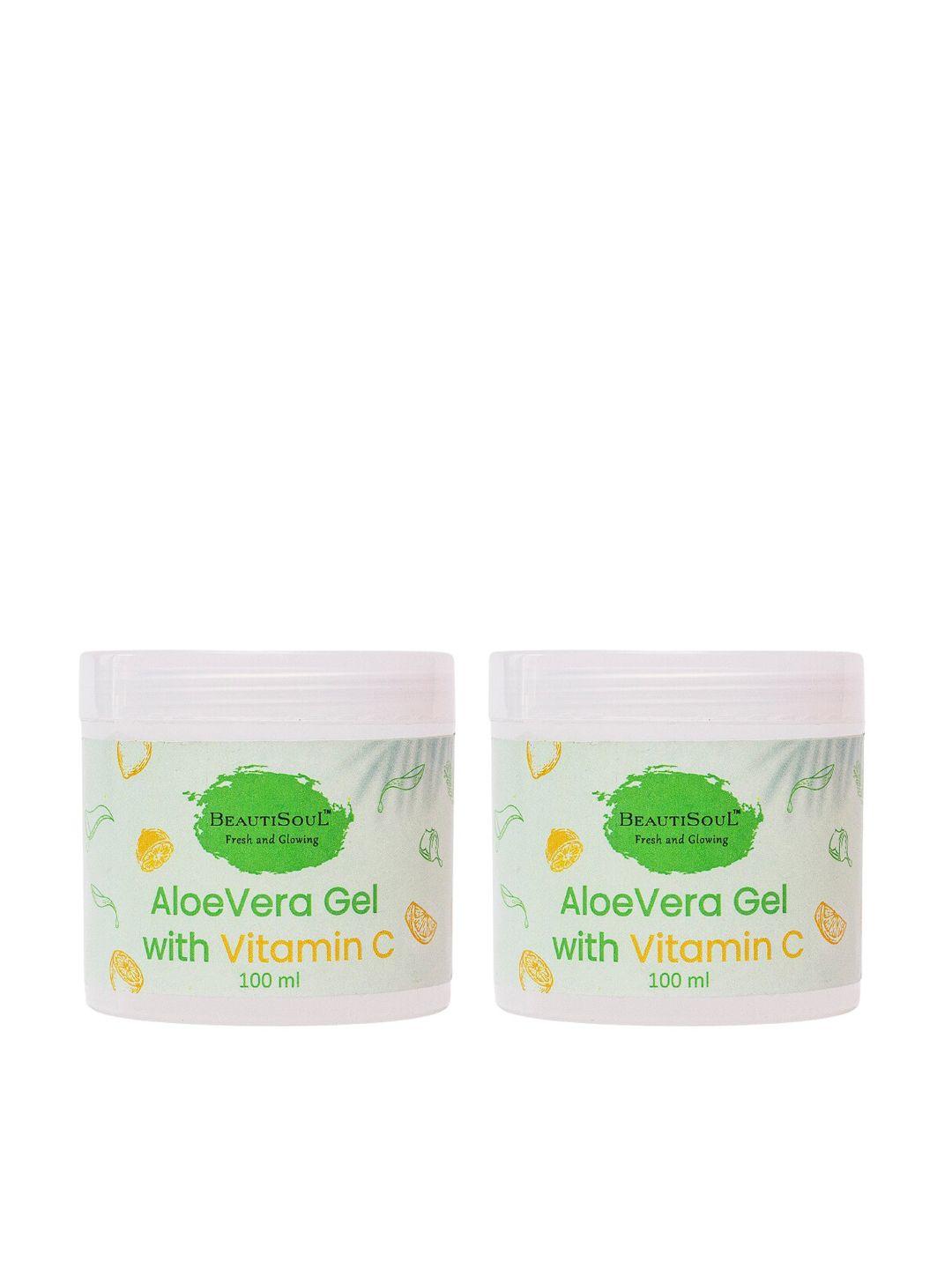 beautisoul pack of 2 aloe vera gel with vitamin c