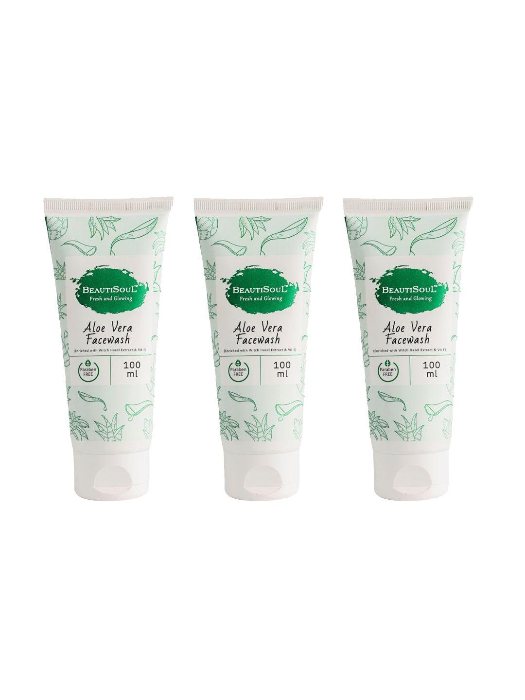 beautisoul set of 3 aloe vera face wash