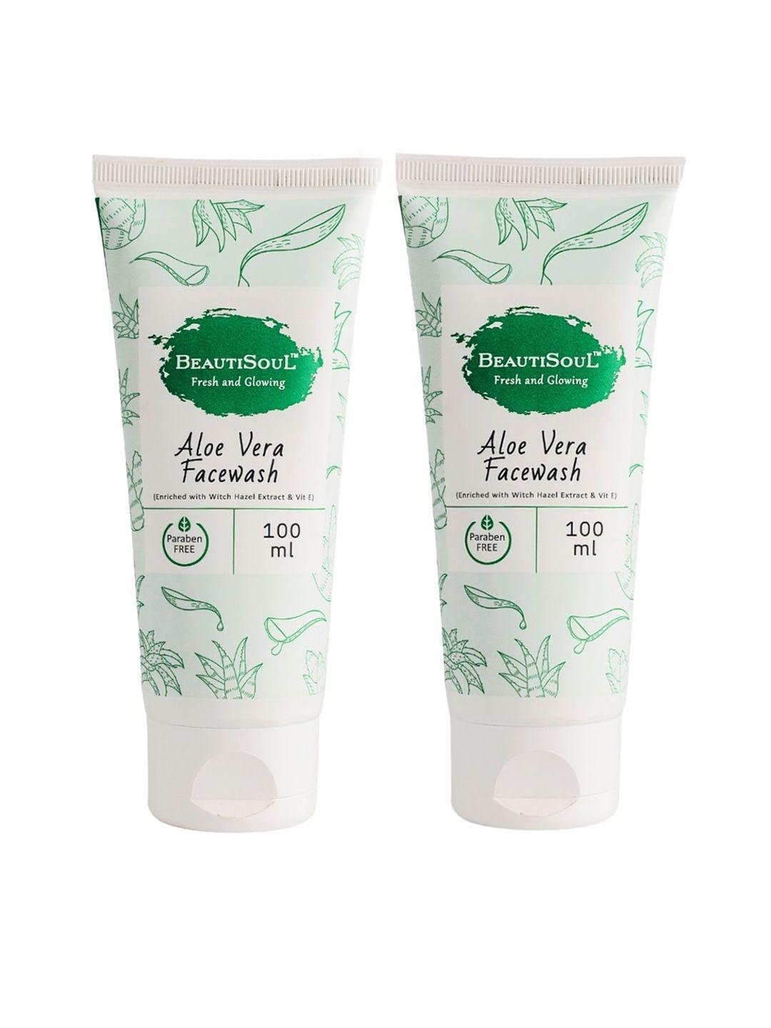 beautisoul unisex pack of 2 aloe vera face wash