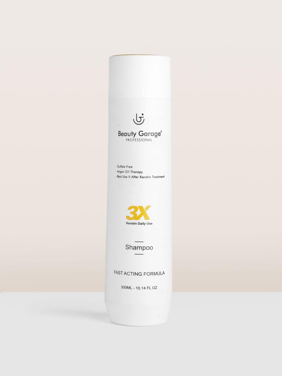 beauty garage sulfate-free 3x keratin daily use shampoo - 300 ml