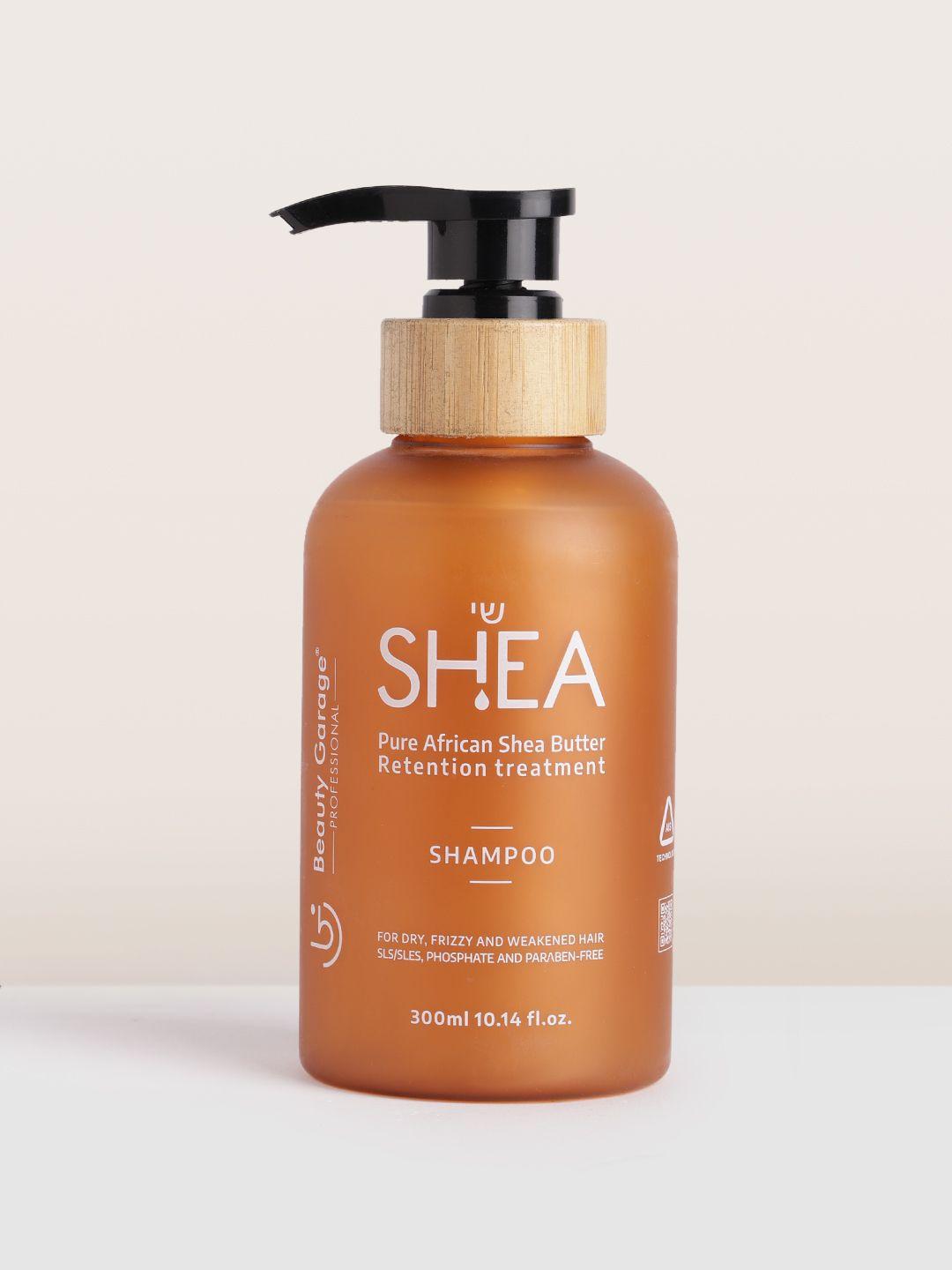 beauty garage sulfate-free pure african shea butter retention treatment shampoo - 300 ml