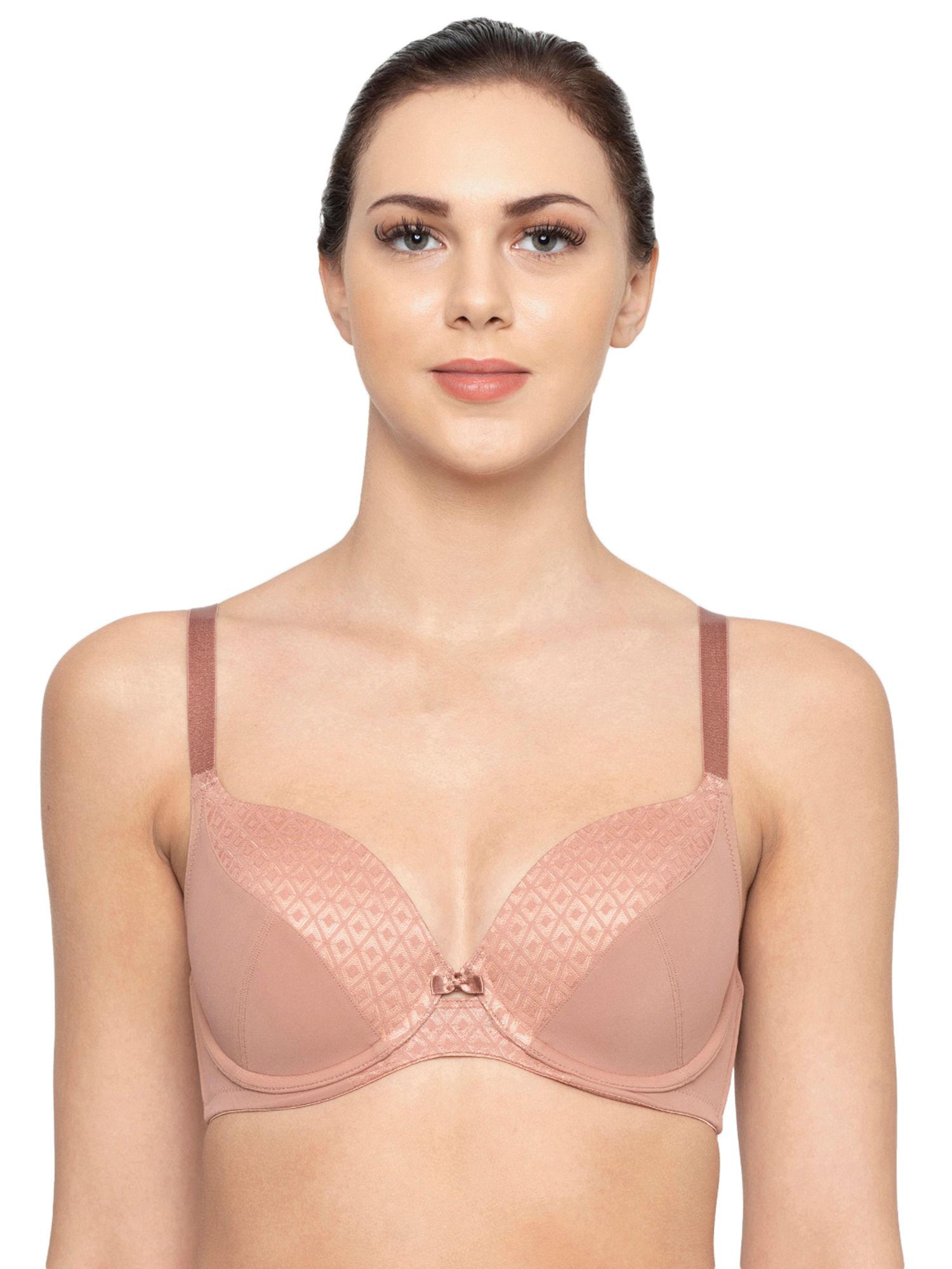 beauty-full 138 padded wired full coverage bra - pink