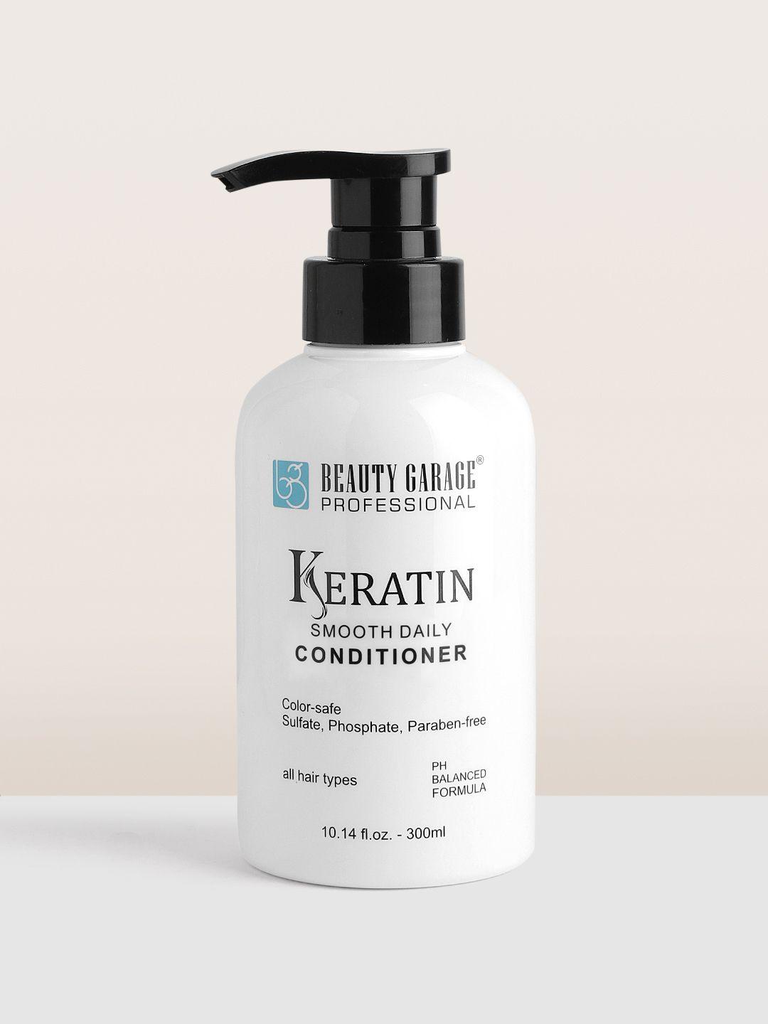 beauty garage sulfate free keratin smooth daily conditioner for all hair types - 300 ml