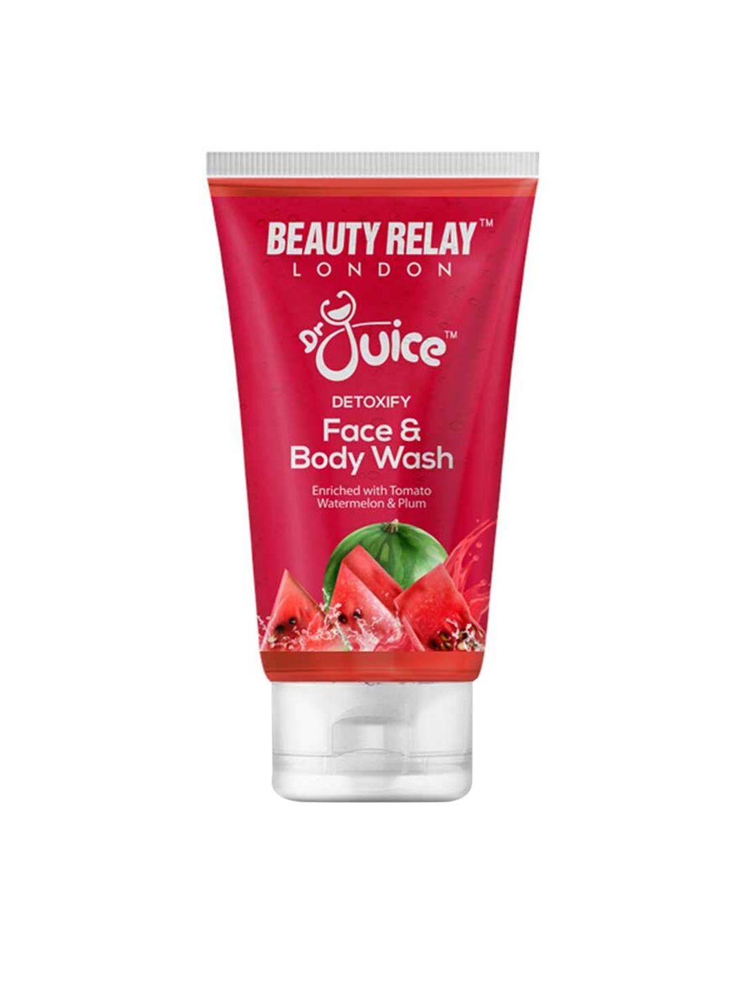 beautyrelay london dr juice tomato, watermelon & plum detoxify face & body wash 200ml