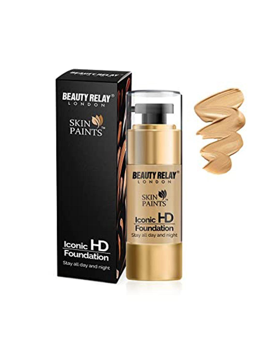 beautyrelay london skin paints iconic hd foundation 30ml - soft tan 228