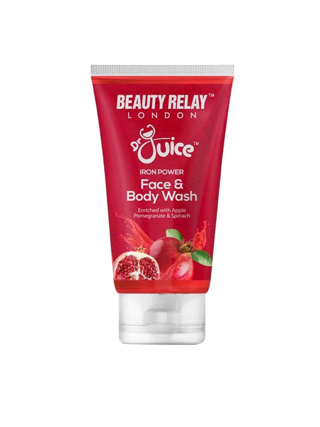 beautyrelay london dr juice iron power apple pomegranate spinach face & body wash 200ml