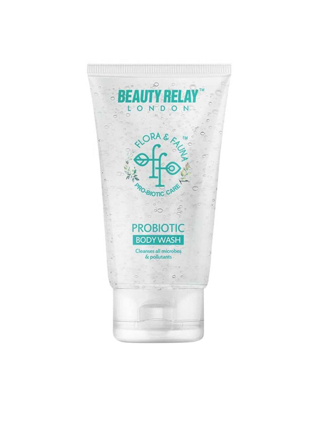 beautyrelay london flora & fauna probiotic body wash with strawberry 200 ml