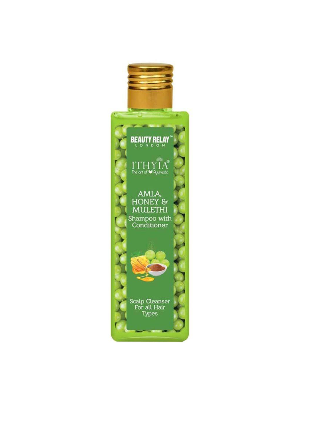 beautyrelay london green ithyia amla honey & mulethi shampoo with conditioner