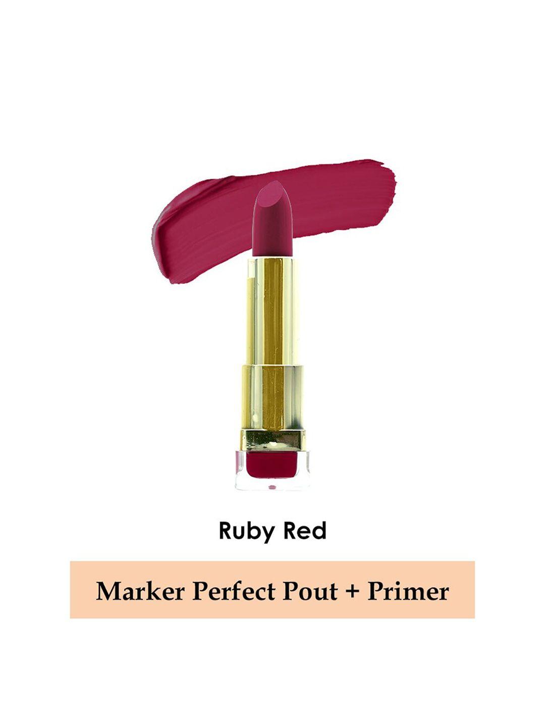 beautyrelay london long-lasting perfect pout + primer lipstick 3.5 g - ruby red