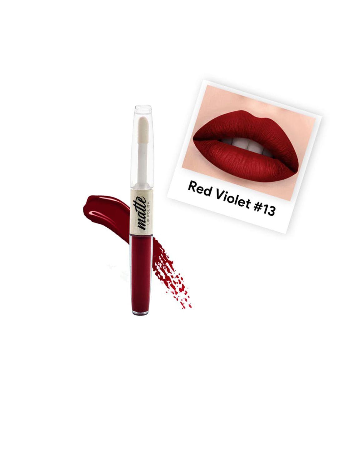 beautyrelay london marker 24 hours comfortable color 2 in 1 matte lipstick 5g - red violet 13