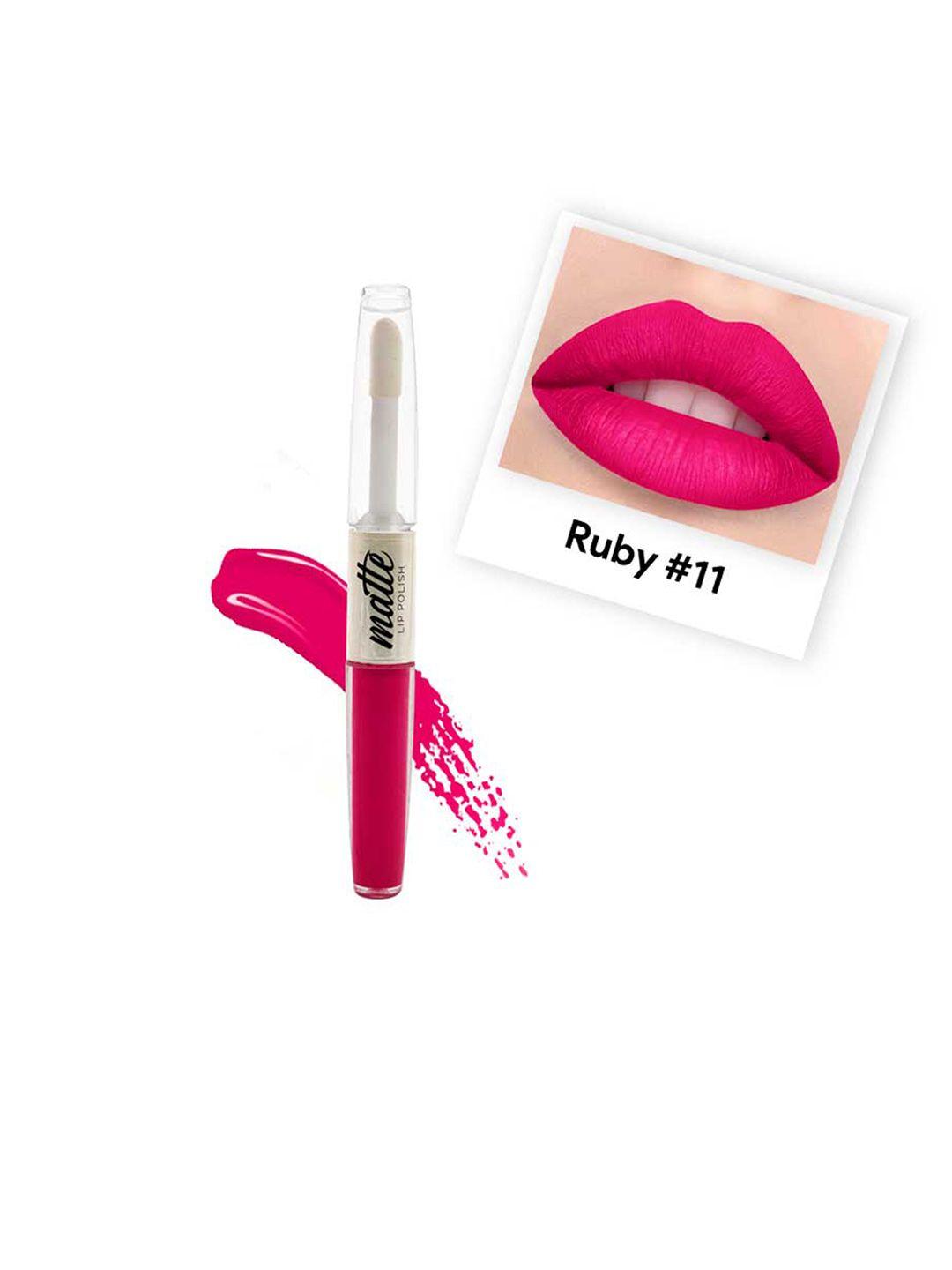 beautyrelay london marker 24 hours comfortable color 2 in 1 matte lipstick 5g - ruby 11