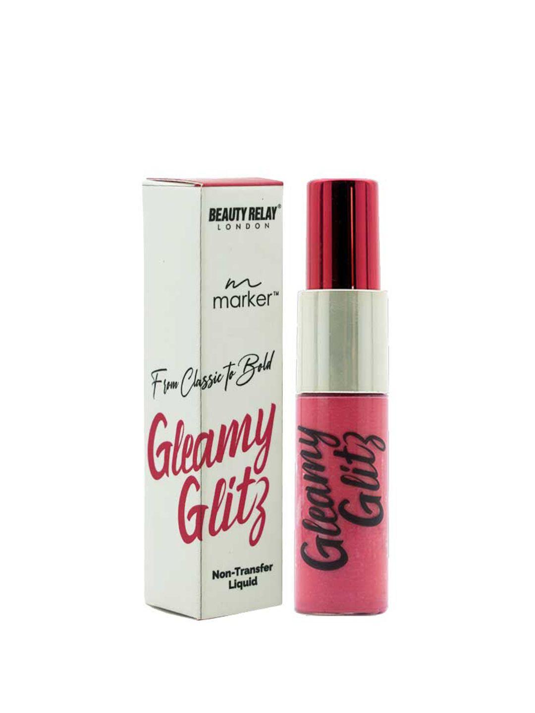 beautyrelay london marker gleamy glitz non-transfer liquid lipstick 10g - true magenta 07