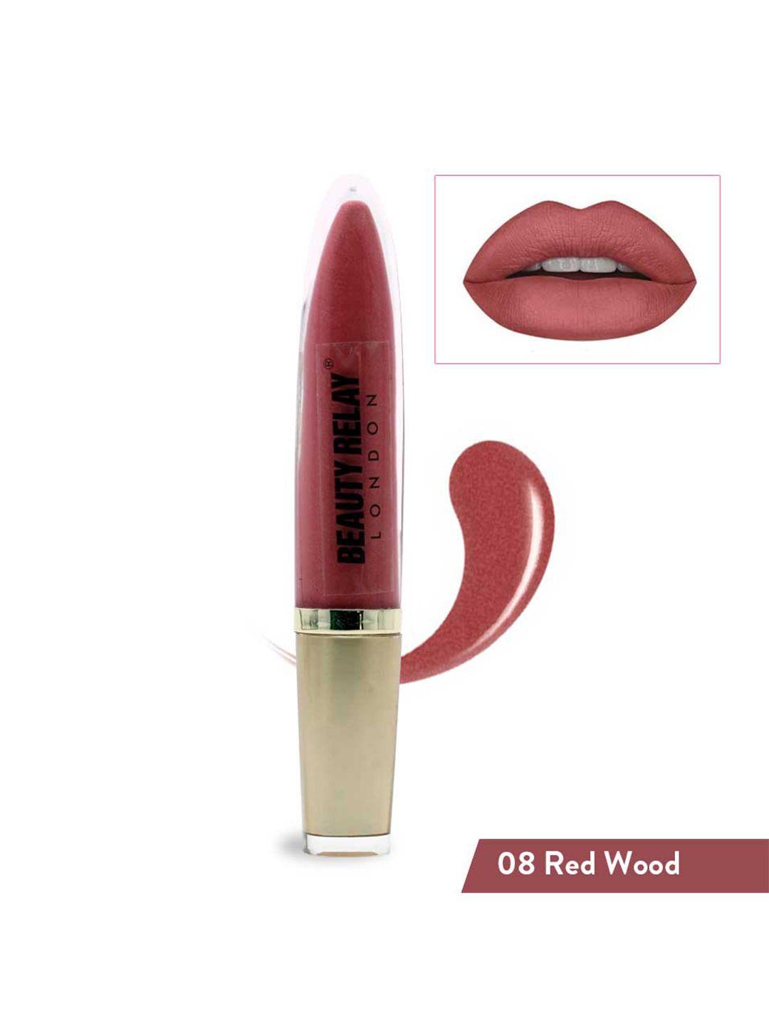 beautyrelay london marker lip & cheek gleam lip gloss 5g - red wood