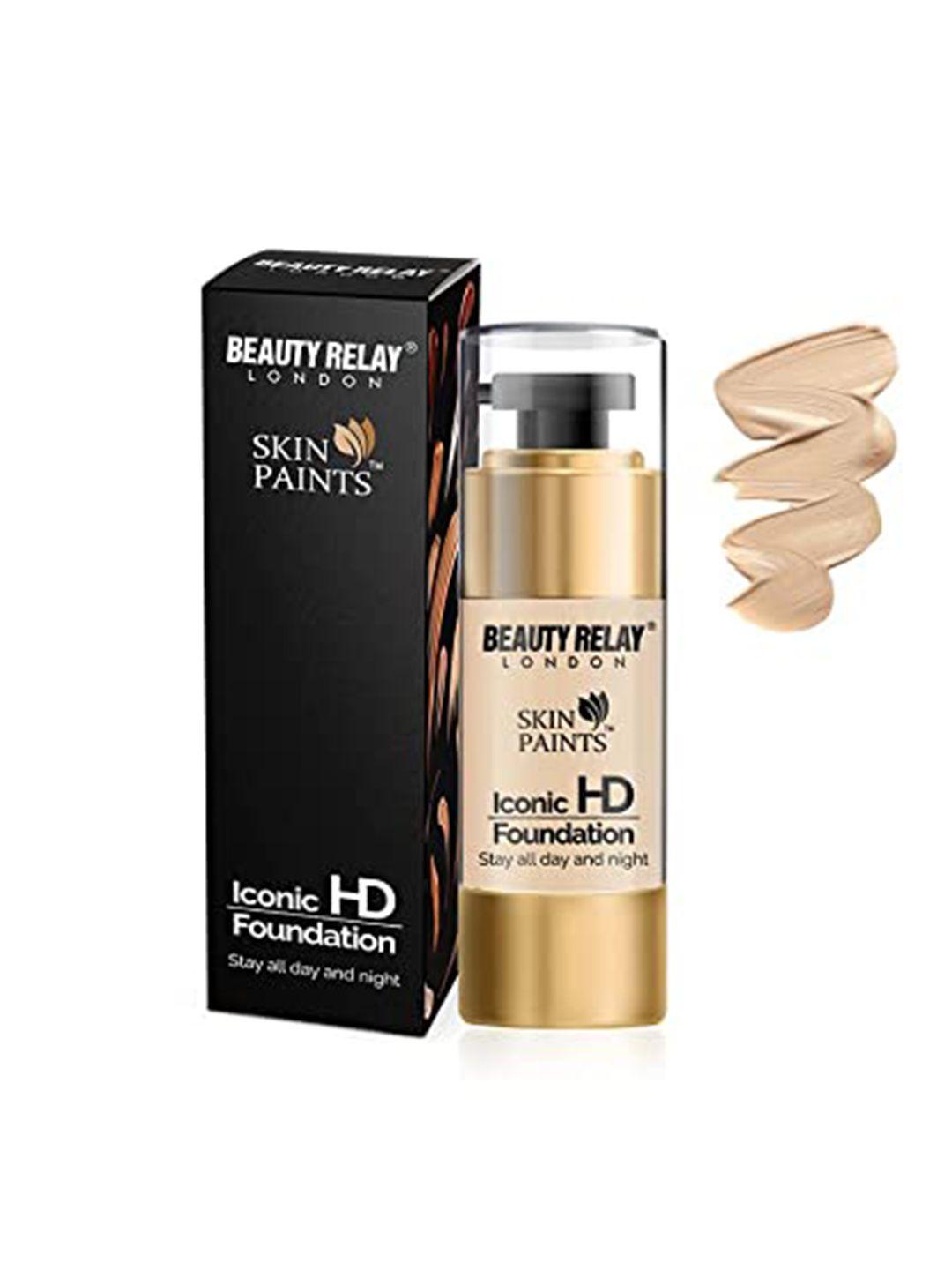 beautyrelay london skin paints iconic hd foundation 30ml - classic ivory 120