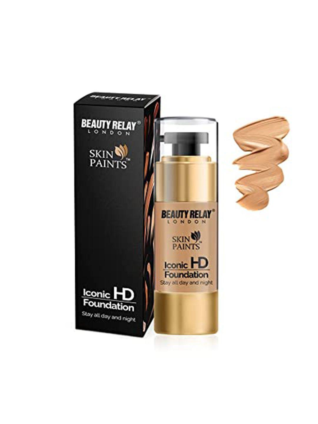 beautyrelay london skin paints iconic hd foundation 30ml - sun beige 310