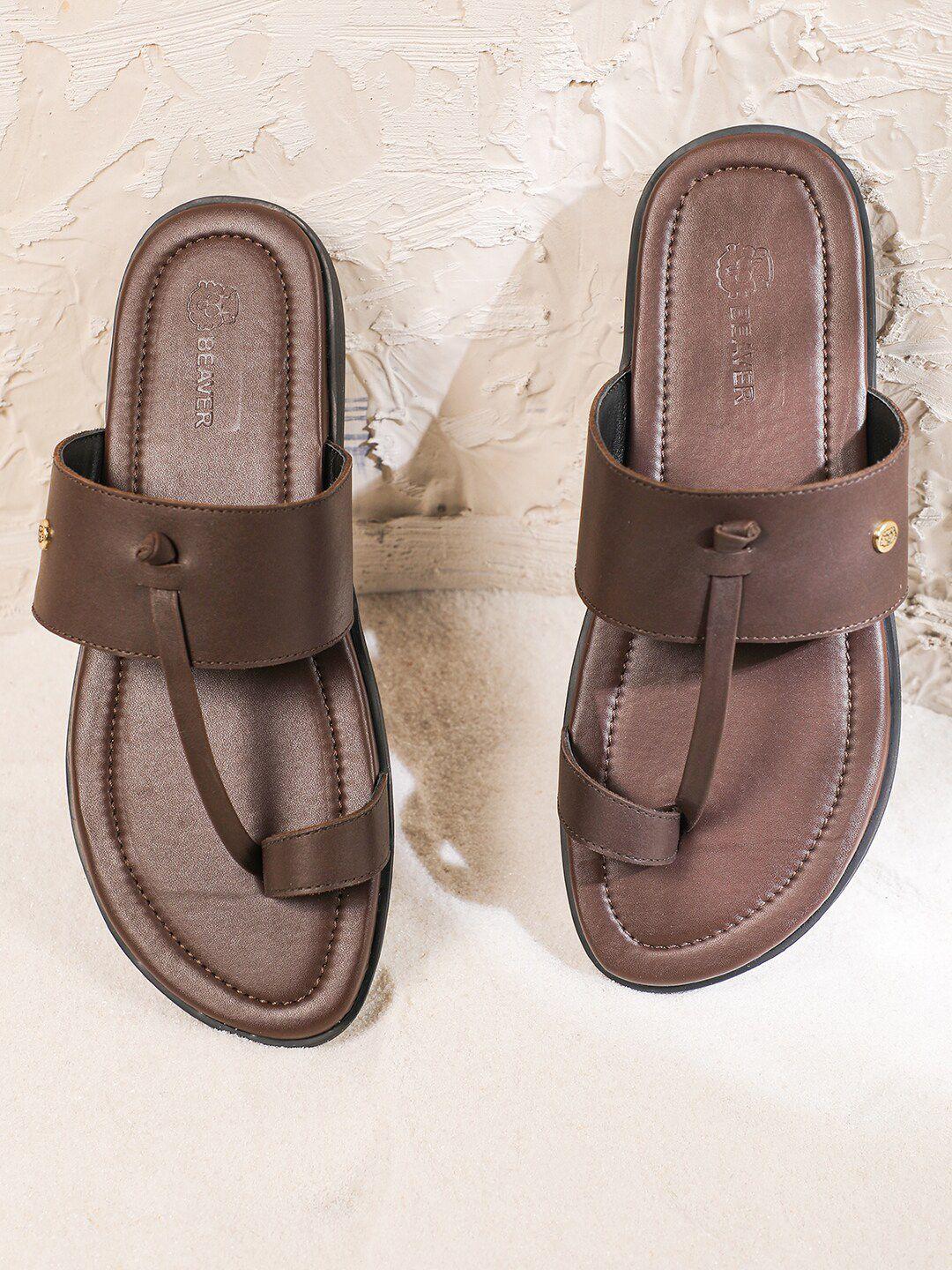 beaver men one toe leather comfort sandals