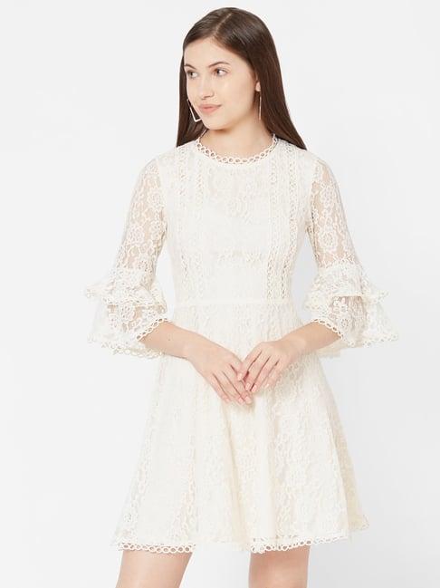 bebe beige lace dress