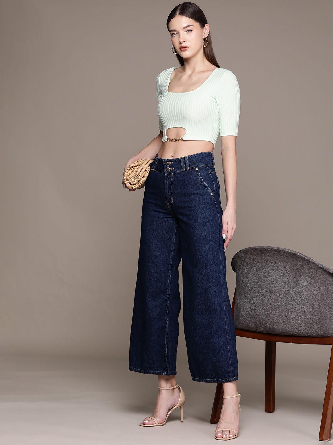 bebe denim daze pure cotton wide leg jeans